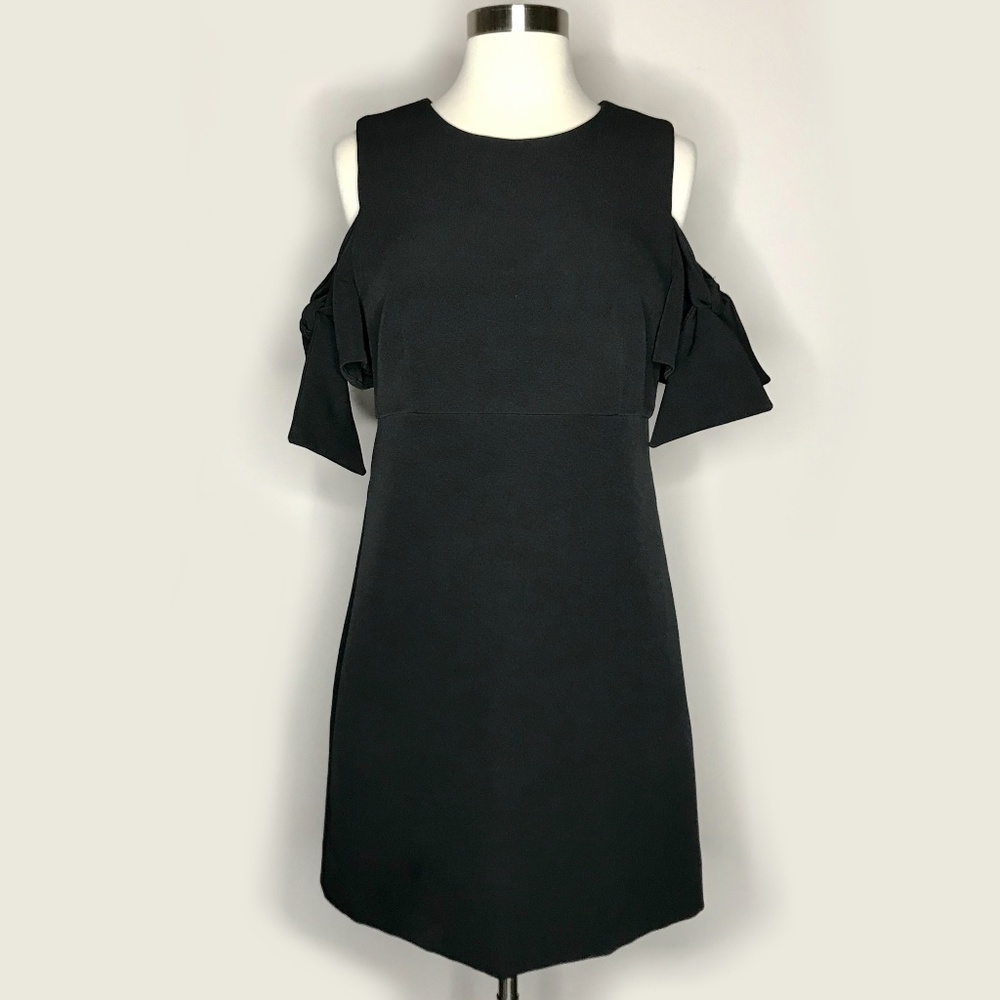 Milly Tie-Sleeve Dress Black
